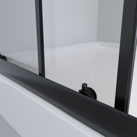 Душевой уголок Niagara Eco _0121432QT 120х80 стекло тонированное профиль черный с поддоном